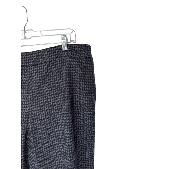 Talbots Dress Pants Navy Blue Houndstooth Office Work Career Straight  Size 12 - Picture 3 of 13